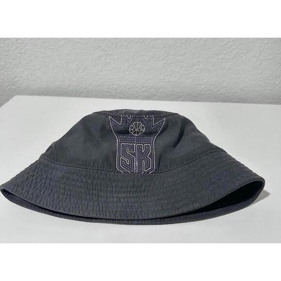 Reebok Sacramento Kings Kids Bucket Hat Basketball Team Black And Purple L/XL - Picture 5 of 6
